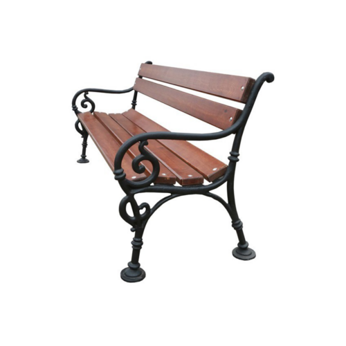 Wiedeńska cast iron park bench with backrest